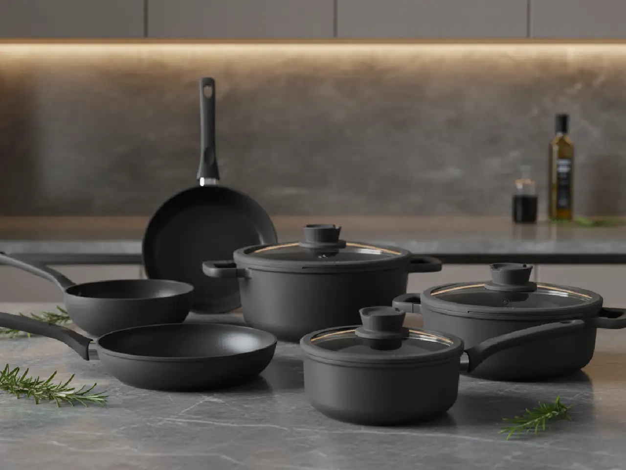 Covered stockpot non-stick Stone+ 24x11cm Covered stockpot non-stick Stone+ 24x11cm