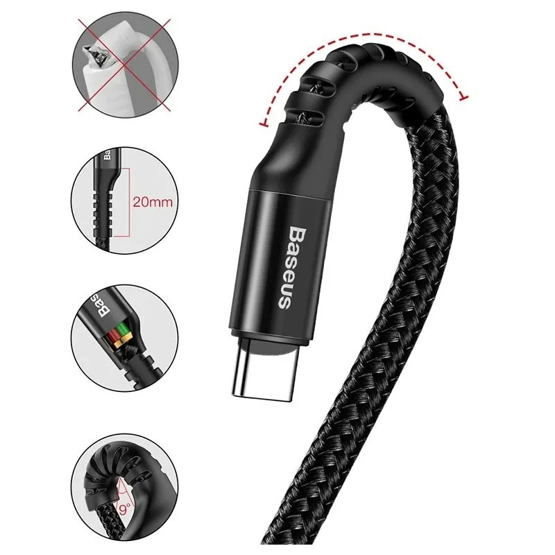 کابل تبدیل USB به USB-C باسئوس مدل Fish Eye Spring image gallery