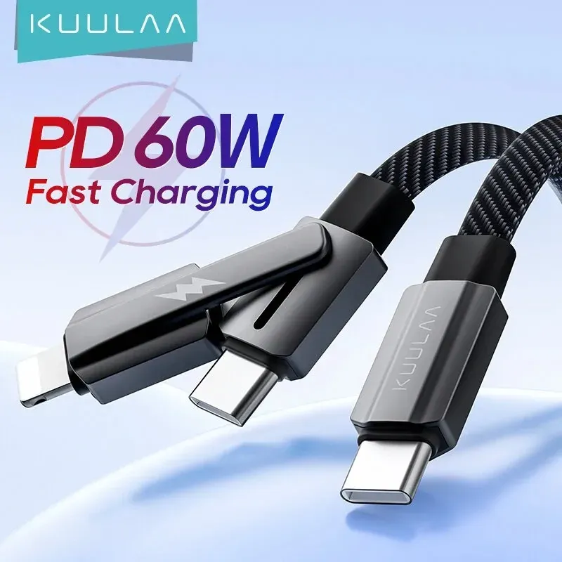 کابل تبدیل Type-C به Type-C و لایتنینگ  kuulla مدل KL-X72 طول 2 متر image gallery