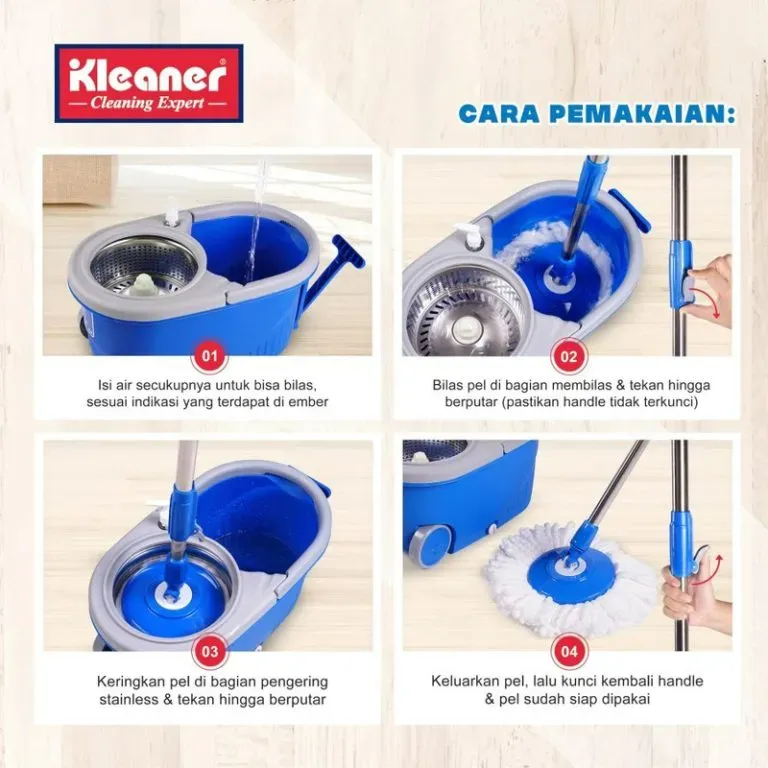 ست سطل و تی زمین‌ شوی Kleaner مدل GST002 Tornado Mop ظرفیت 8 لیتر image gallery