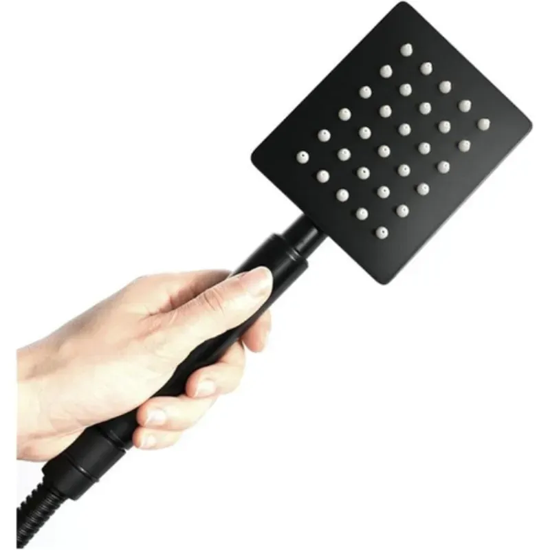 سردوش حمام مدل Flat Steel مجموعه دو عددی image gallery