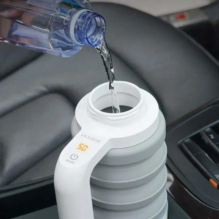 کتری برقی تاشو خودرو مدل JP 500ML سیلیکونی image gallery