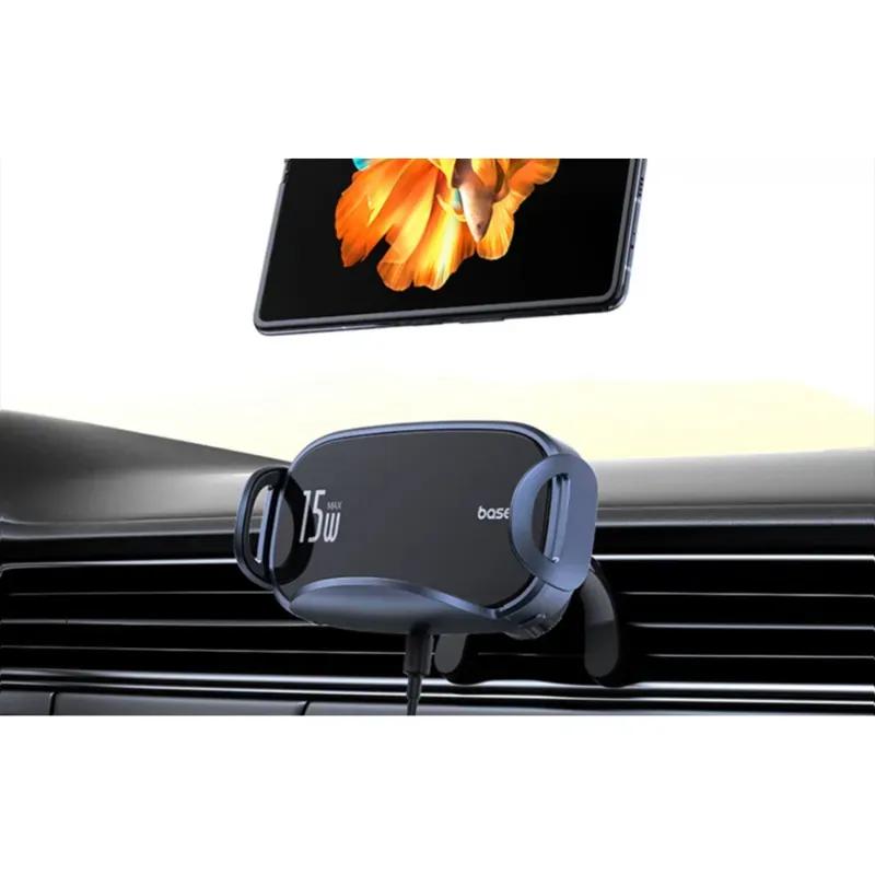 هولدر دریچه کولری و شارژر وایرلس بیسوس مدل 00- BS-CM029 LightChaser Series C40355901111 توان15 وات image gallery