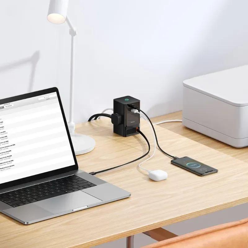 هاب شارژر 4 پورت بیسوس مدل   Power Combo 65W توان 65 وات image gallery