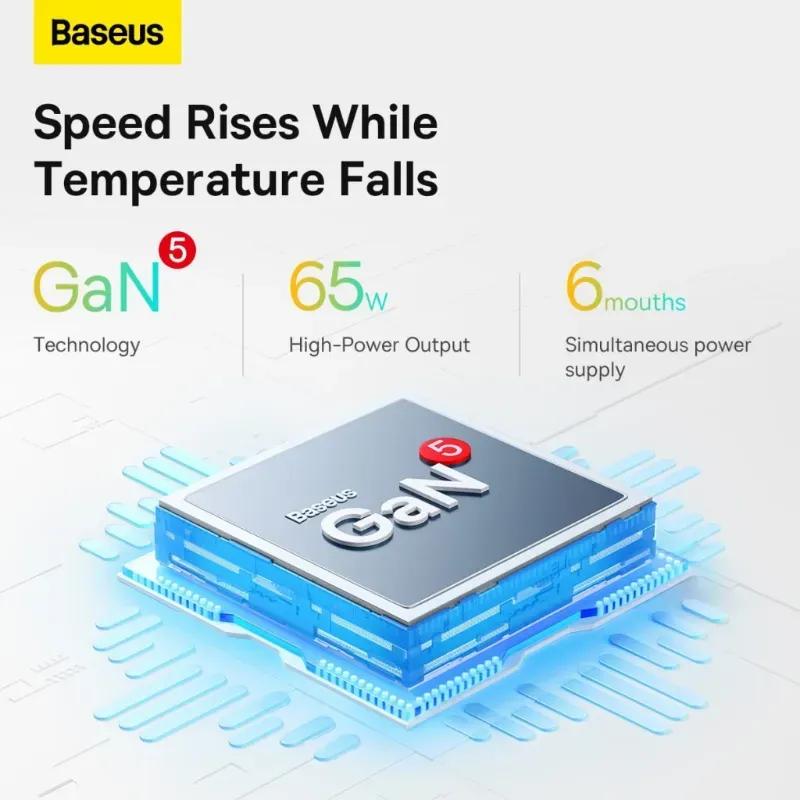 هاب شارژر 4 پورت بیسوس مدل   Power Combo 65W توان 65 وات image gallery