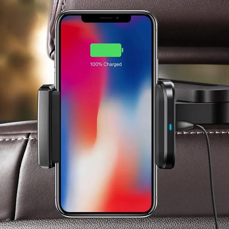 هولدر و شارژر وایرلس صندلی عقب بیسوس مدل Backseat Holder Wireless Charger WXHZ-01 توان 15 وات image gallery