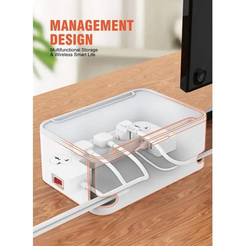 چند راهی برق و شارژر وایرلس الدینیو مدل SN5310W دارای 3 پورت image gallery