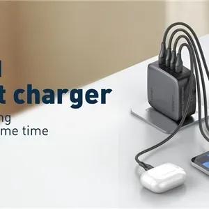 شارژر دیواری الدینیو مدل Q408 GaN توان 100 وات همراه با کابل image gallery