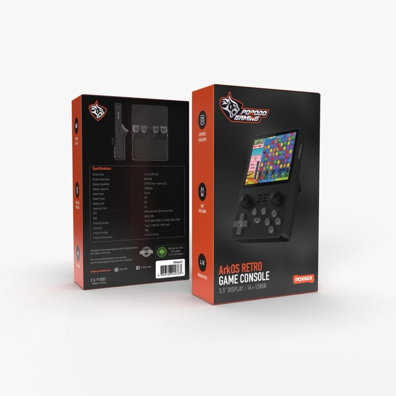 کنسول دستی پرودو مدل Porodo PDX623 ArkOS Retro Gaming Console image gallery