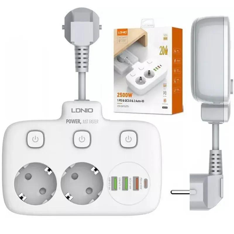 چند راهی برق و شارژر الدینیو مدل  SE2435 دارای 4 پورت image gallery