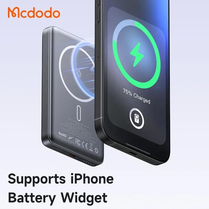 پاوربانک وایرلس فوق نازک 5000 مگنتی مک دودو مدل MC-464 Metal Ultra Thin توان 20 وات image gallery