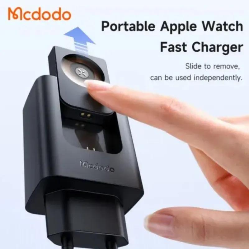 شارژر دیواری 2 پورت و شارژر وایرلس مک دودو مدل CH-370 توان 30 وات با قابلیت شارژ اپل واچ image gallery