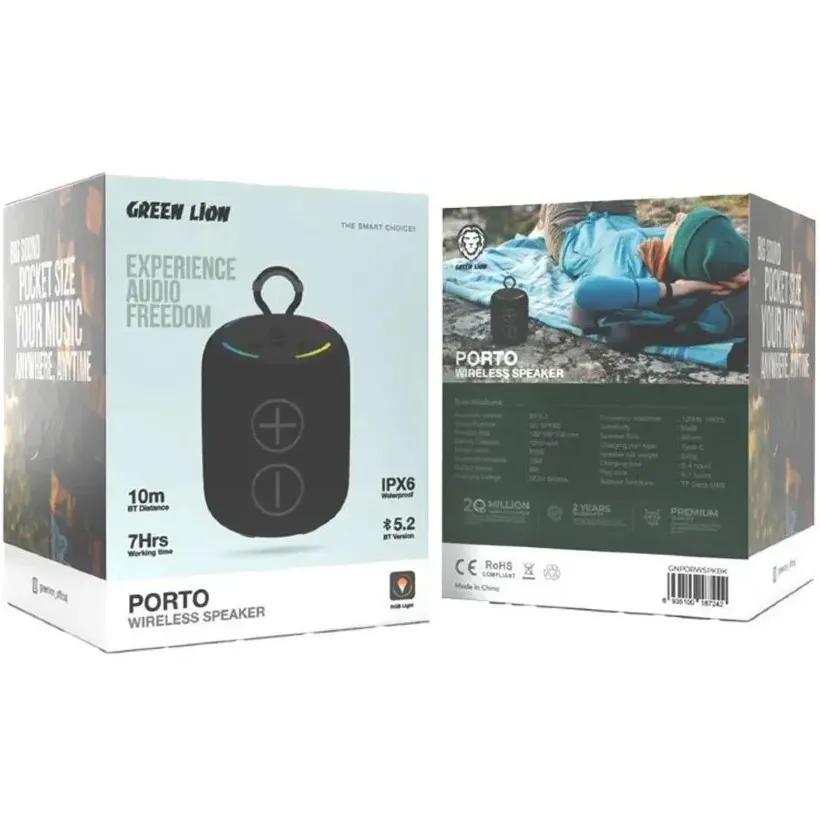 اسپیکر بلوتوث گرین لاین مدل Porto GNPORWSPKBK توان 8 وات فلش و رم خور image gallery