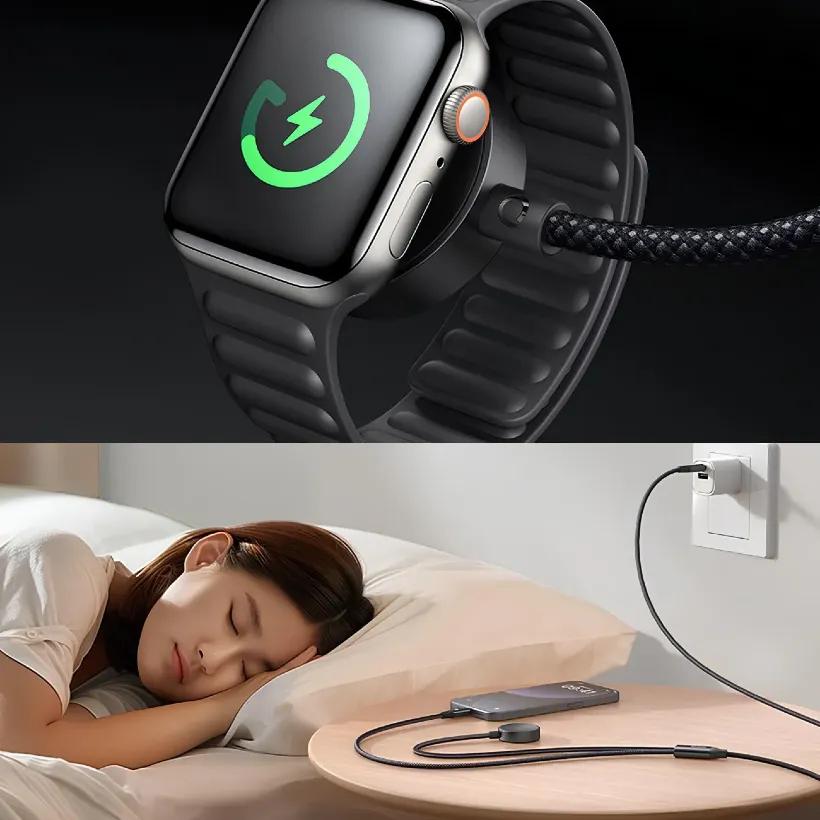 کابل Type-C به Type-C و شارژر اپل واچ مک دودو مدل  CA-220 Cable Wireless Charger توان 60 وات image gallery