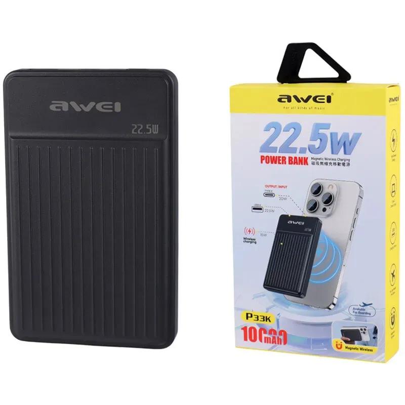 پاوربانک وایرلس فوق نازک 10000 مگنتی اوی مدل P33K توان 22.5 وات image gallery