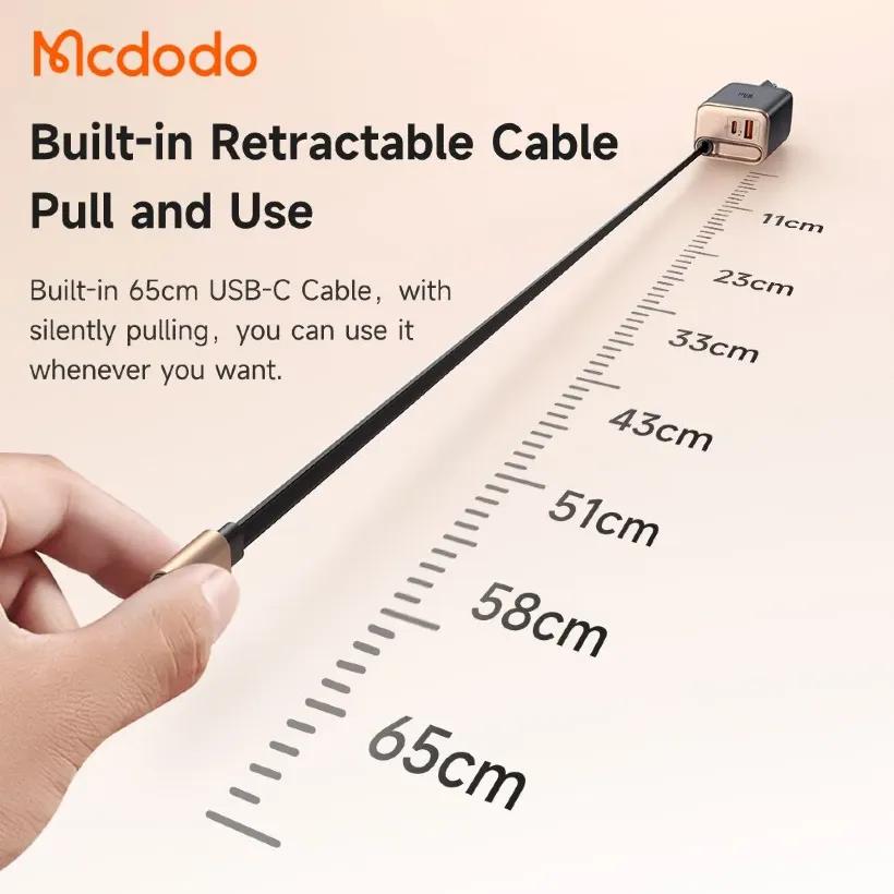 شارژر دیواری 2 پورت مک دودو مدل CH-428 FreeGo GaN توان 40 وات همراه با کابل متصل image gallery