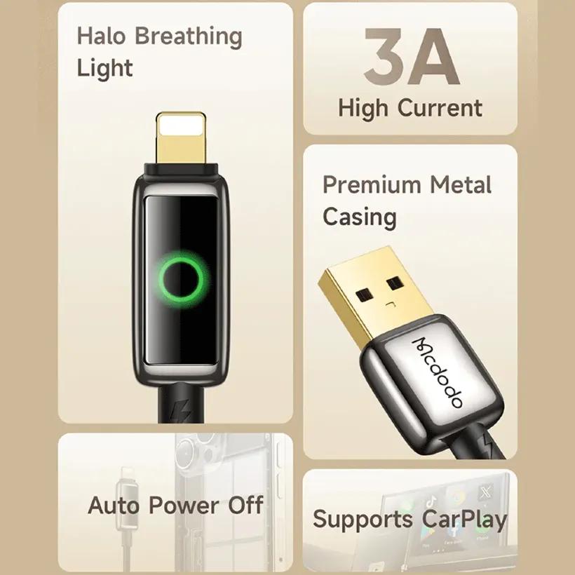 کابل لایتنینگ مک دودو Mcdodo CA-6590 طول 1.2 متر توان 36 وات image gallery