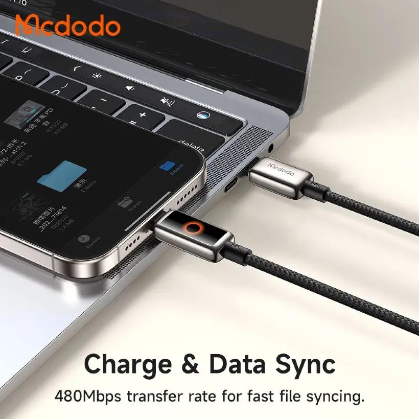 کابل لایتنینگ به Type C مک دودو Mcdodo CA-6670 طول 1.2 متر توان 36 وات image gallery