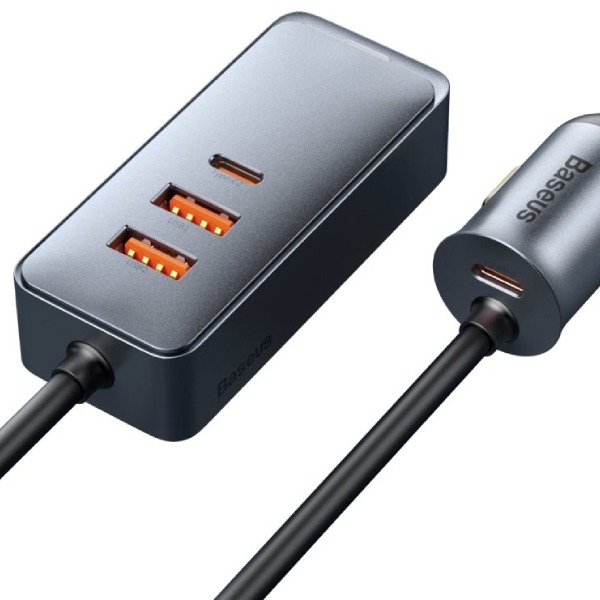 شارژر فندکی باسئوس مدل Share Together CCBX-120C2 CCBT-A0G Car Charger دارای 4 پورت و توان 120 وات image gallery