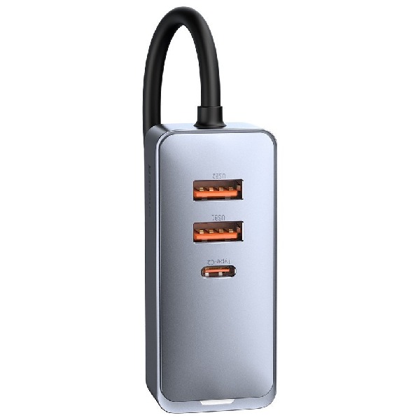 شارژر فندکی باسئوس مدل Share Together CCBX-120U3 CCBT-B0G Car Charger دارای 4 پورت و توان 120 وات image gallery