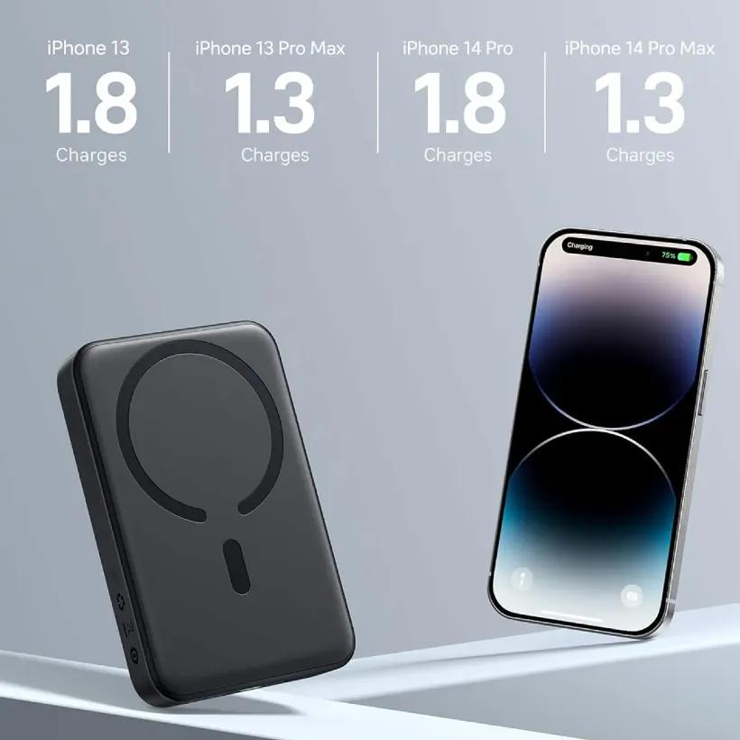 پاوربانک وایرلس 10000 مگنتی باسئوس مدل PPCX030002 توان 20 وات image gallery