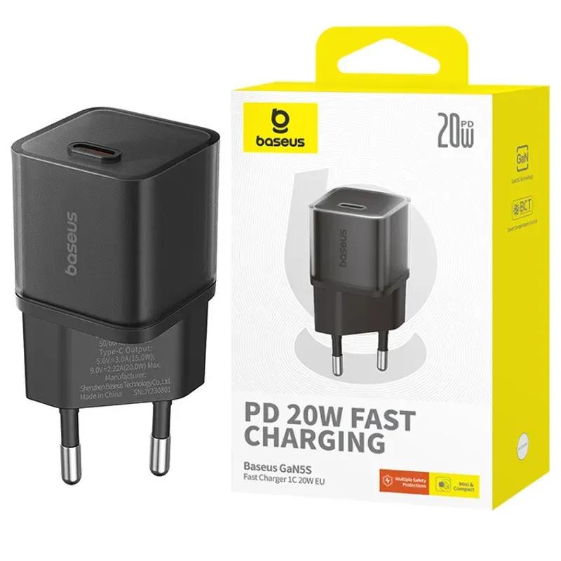 شارژر دیواری فست شارژ باسئوس مدل  GAN5S 1C 20W P10162503113-00 EU توان 20 وات image gallery