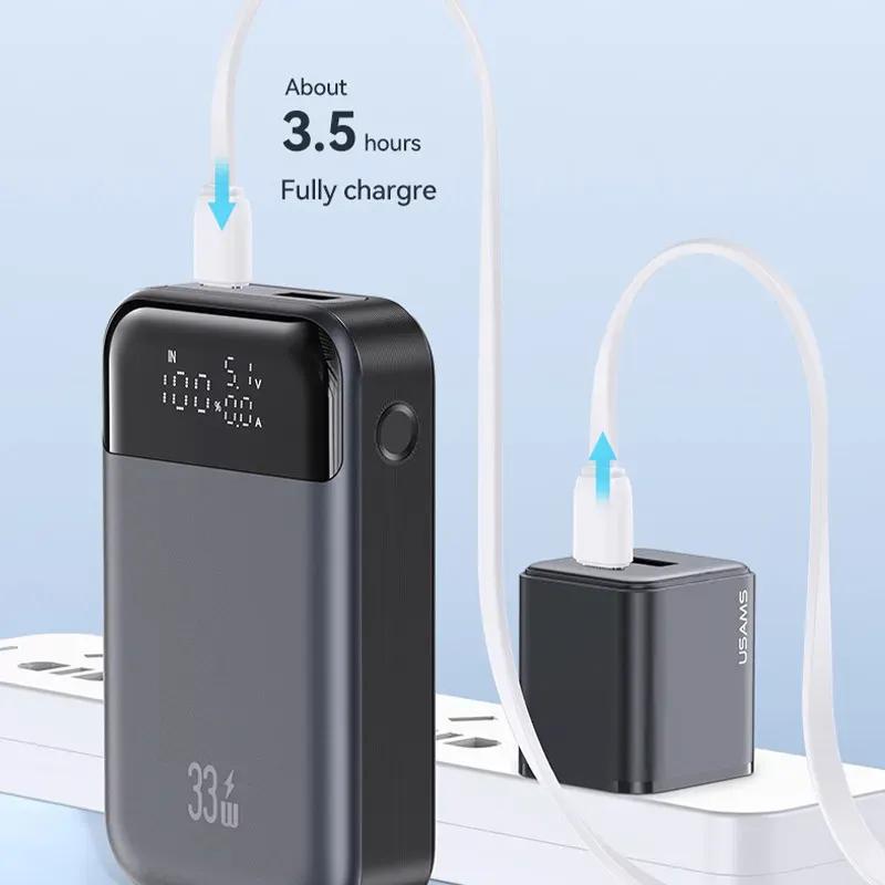 پاوربانک 10000 یوسمز USAMS CD221 توان 33 وات image gallery