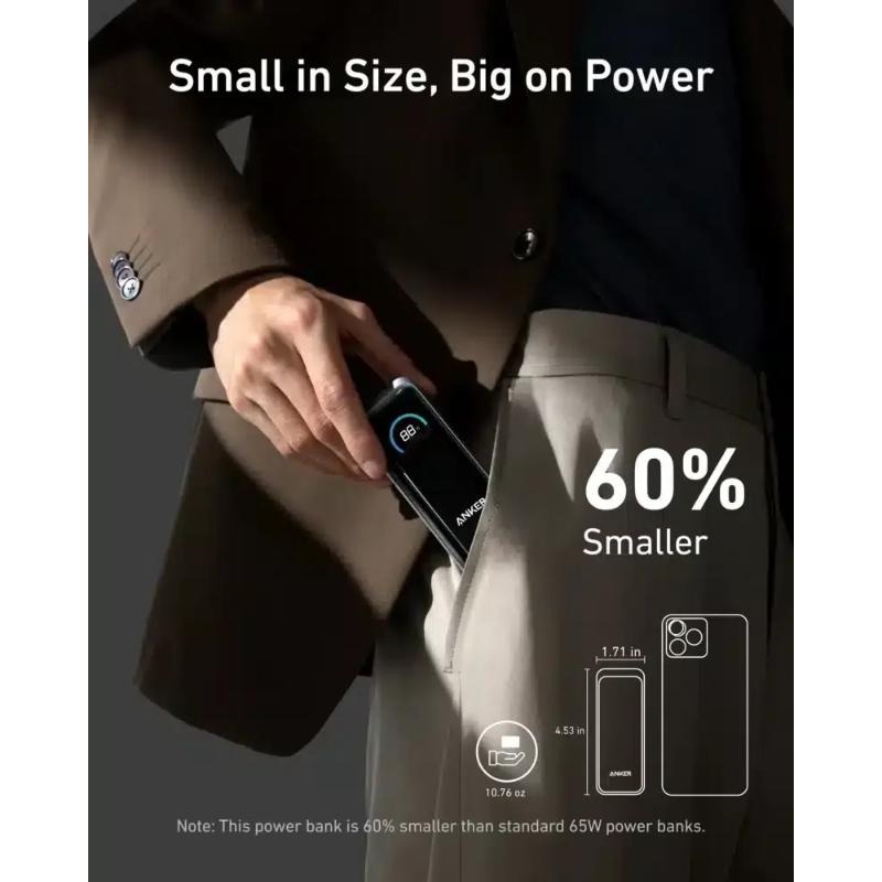 پاوربانک 9600 و شارژر دیواری انکر مدل A1339 Prime Power Bank توان 65 وات همراه با کابل تایپ سی image gallery