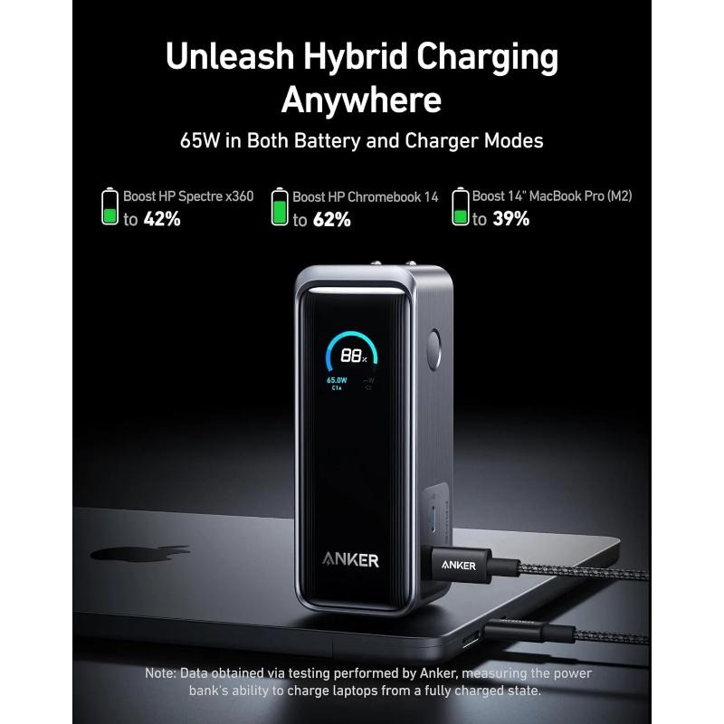 پاوربانک 9600 و شارژر دیواری انکر مدل A1339 Prime Power Bank توان 65 وات همراه با کابل تایپ سی image gallery