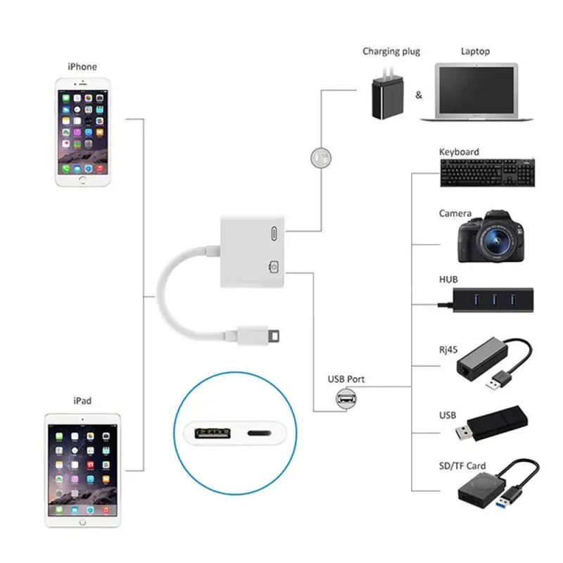 تبدیل لایتنینگ اتصال همزمان شارژر و USB ارلدام مدل OT43 image gallery