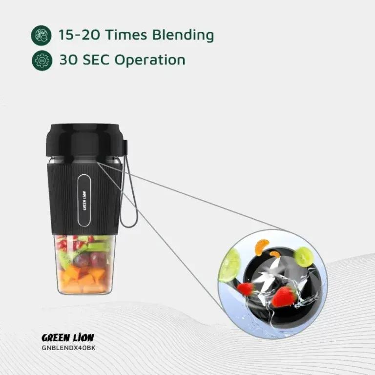 مخلوط کن قابل حمل گرین لاین مدل G-Blend X Portable Juicer GNBLENDX40BK ظرفیت 300 میلی لیتر image gallery