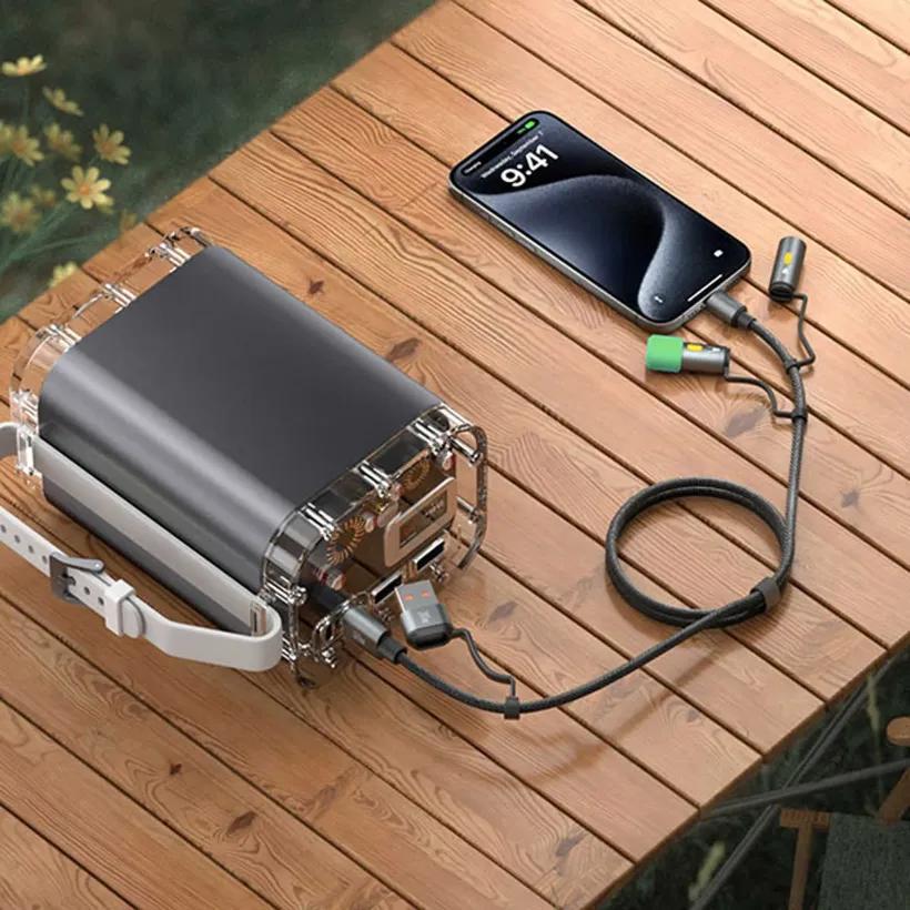 کابل چندکاره بیوا مدل C-39 6 in 1 Multifunction Data Cable طول 1.2 متر توان 60 وات image gallery