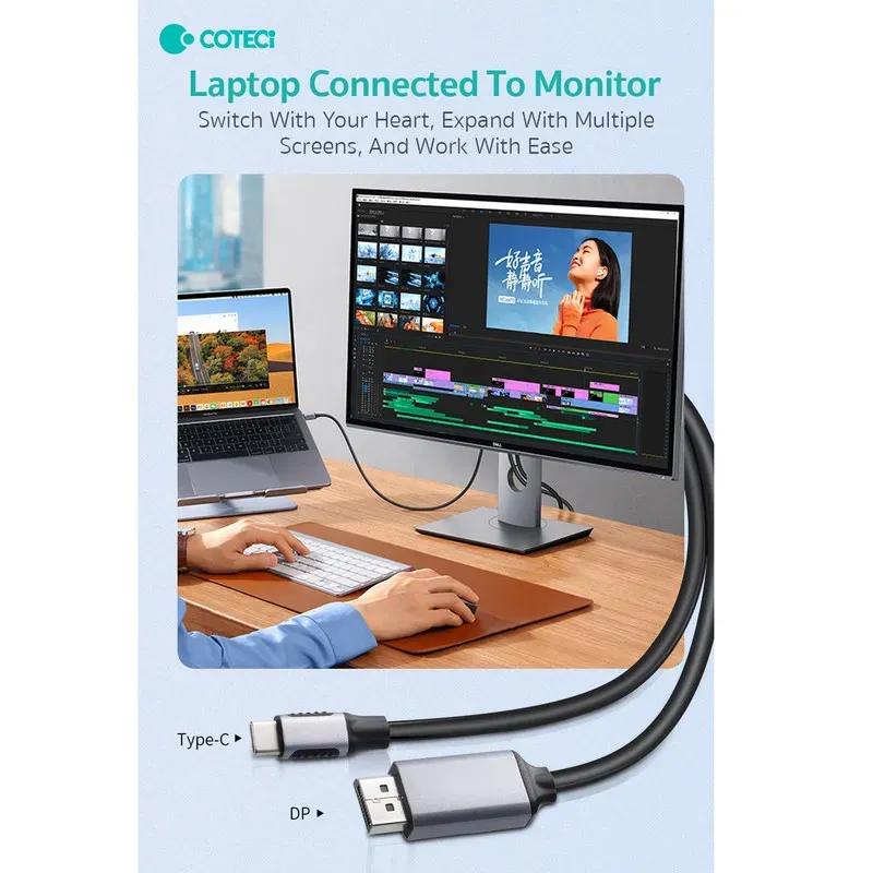 کابل تبدیل DP به Type-c کوتتسی مدل OF-014 طول 1.8 متر image gallery