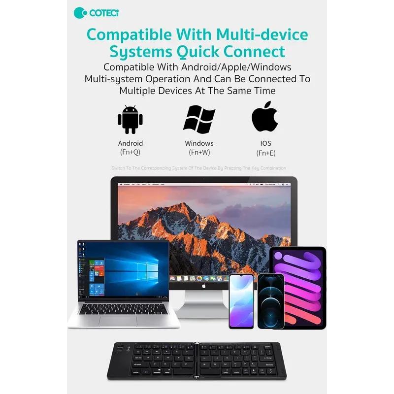کیبورد بلوتوثی تاشو کوتتسی Coteetci 64017 image gallery