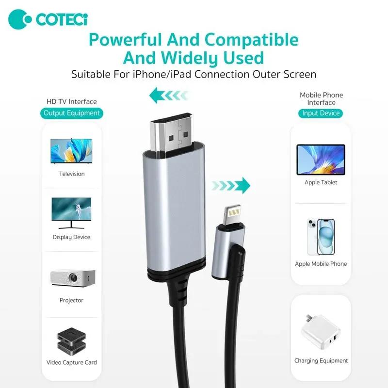 کابل HDMI به لایتنینگ کوتتسی مدل 33024 طول 1.8 متر image gallery