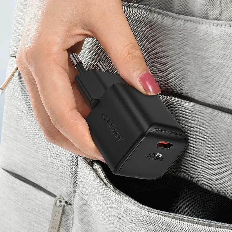 شارژر دیواری ایس فست مدل A73 PD20W GaN Fast Charger توان 20 وات image gallery