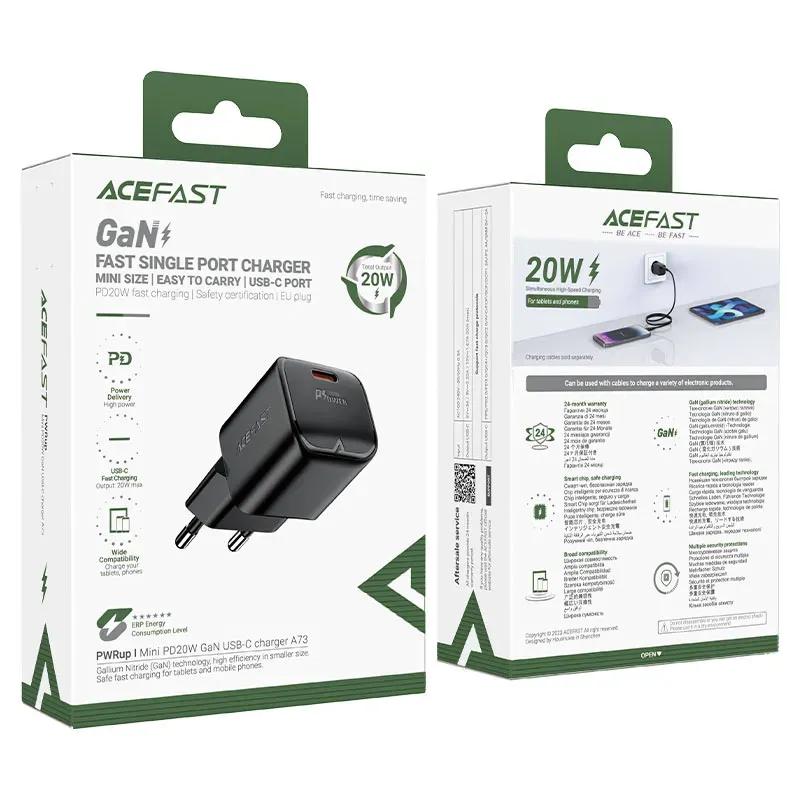 شارژر دیواری ایس فست مدل A73 PD20W GaN Fast Charger توان 20 وات image gallery