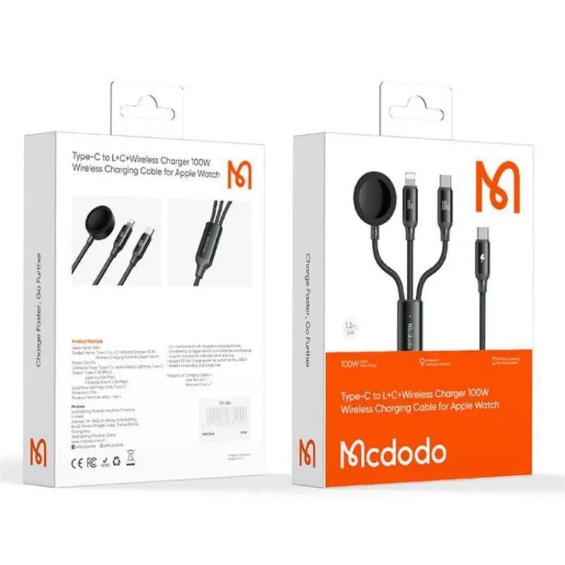 کابل دو سر Type-C و شارژر اپل واچ ایس فست مدل C6-11 طول 1.2 متر توان 100 وات image gallery