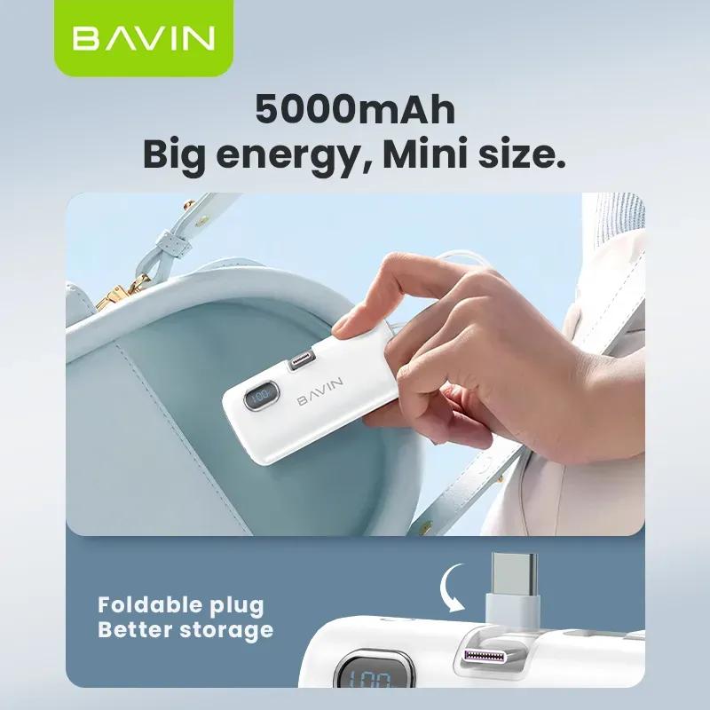 پاوربانک 5000 باوین مدل PC1092s توان 22.5 وات همراه با کانکتور تایپ سی image gallery