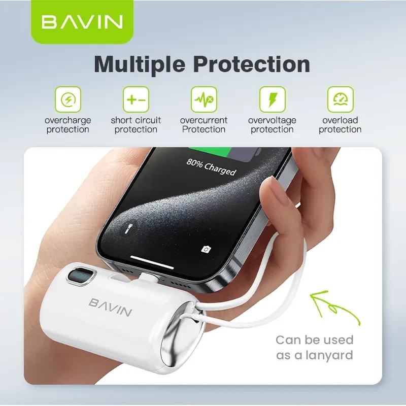 پاوربانک 5000 باوین مدل PC1092s توان 22.5 وات همراه با کانکتور تایپ سی image gallery