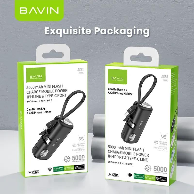پاوربانک 5000 باوین مدل PC1092s توان 22.5 وات همراه با کانکتور تایپ سی image gallery