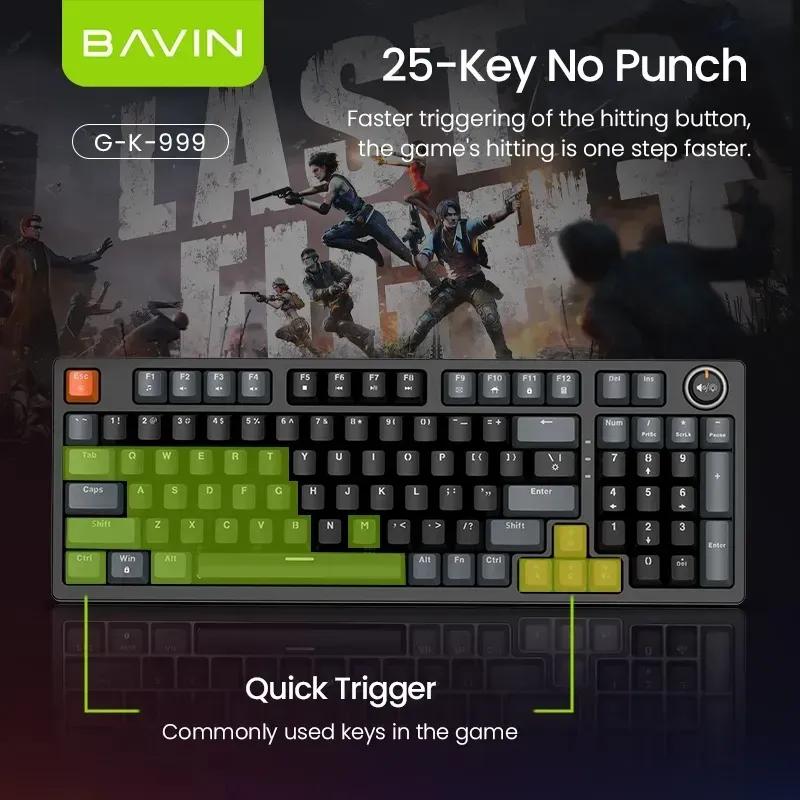 کیبورد سیمی گیمینگ باوین مدل K999 image gallery