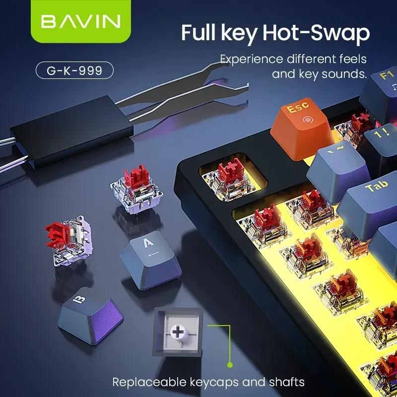 کیبورد سیمی گیمینگ باوین مدل K999 image gallery