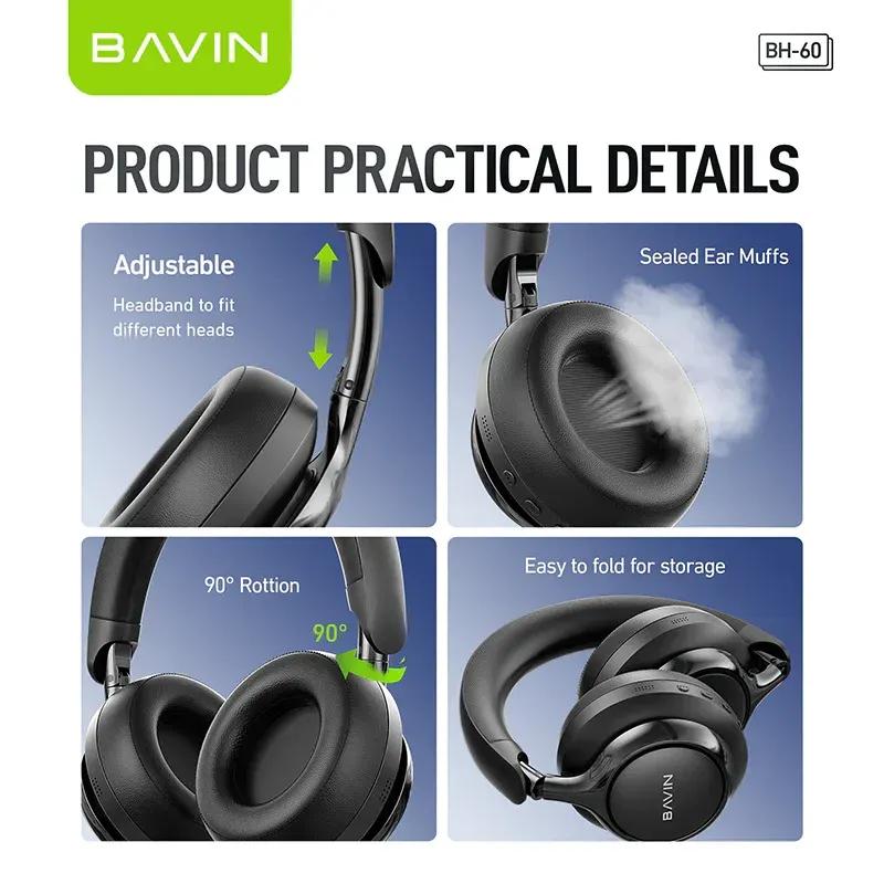 هدفون بلوتوث باوین مدل BH58 image gallery