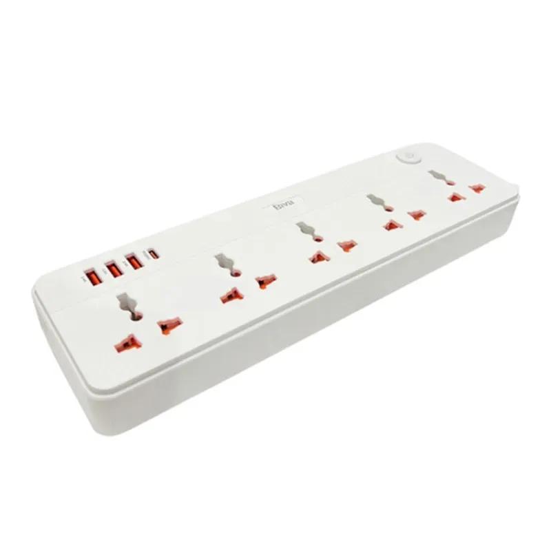 چند راهی برق و شارژر بیوا مدل PS-06 Power Strip دارای 4 پورت image gallery