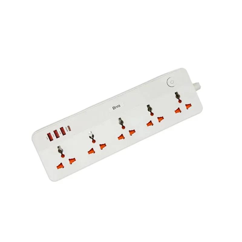 چند راهی برق و شارژر بیوا مدل PS-06 Power Strip دارای 4 پورت image gallery