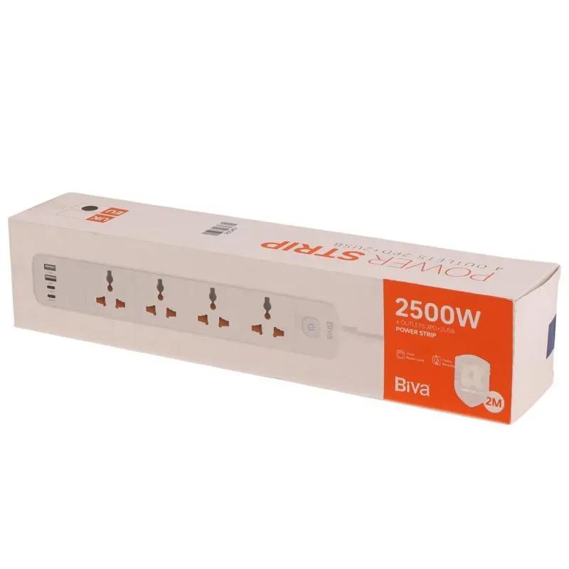 چند راهی برق و شارژر بیوا مدل PS-05 Power Strip دارای 4 پورت image gallery