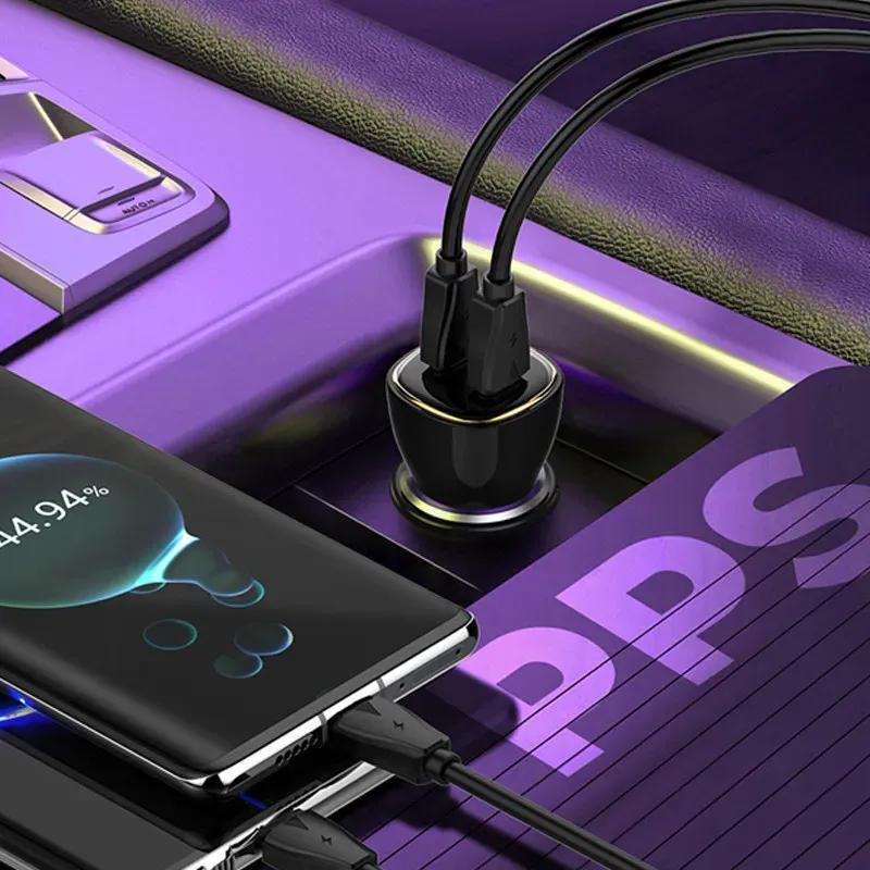 شارژر فندکی الدینیو مدل C104 توان 60 وات همراه با کابل image gallery