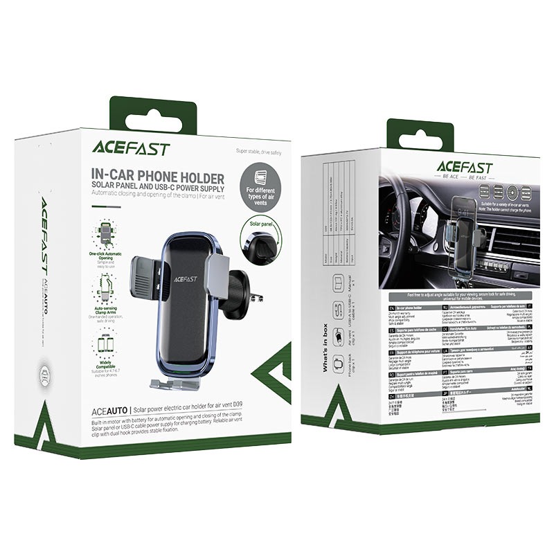 هولدر و شارژ وایرلس دریچه کولری هوشمند ایس فست مدل D39 توان 15 وات - دارای پنل خورشیدی image gallery