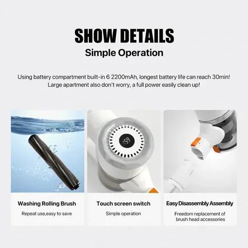 جارو برقی ایستاده Lydsto مدل V9 image gallery